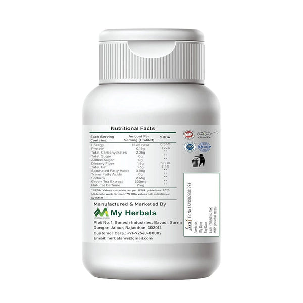 Green Tea Effervescent Tablets 1000mg 60 Tablets